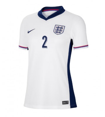 England Kyle Walker #2 Hjemmebanetrøje Dame EM 2024 Kortærmet